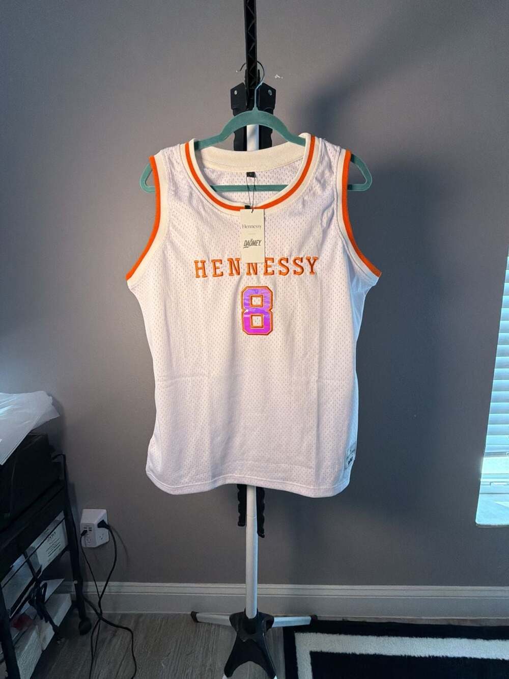 Hennessy x Daomey Basketball Jersey Size S White Orange